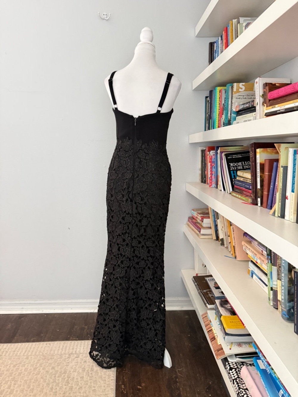 Dress The Population Lorena Lace Mermaid Black Gown Small - Picture 8 of 14